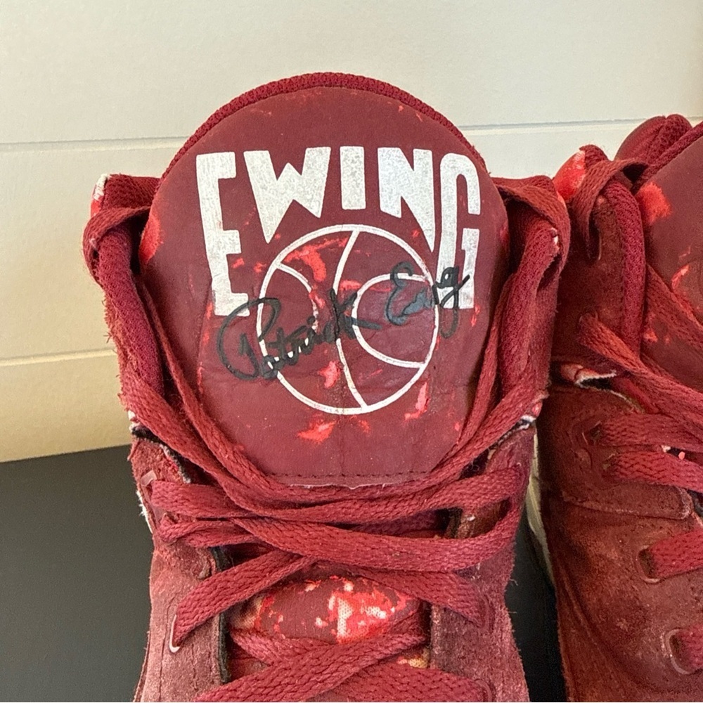 Patrick Ewing 33 HI Top Red Suede Sneakers - Size US 8 EUR 41 Vintage - Picture 2 of 10